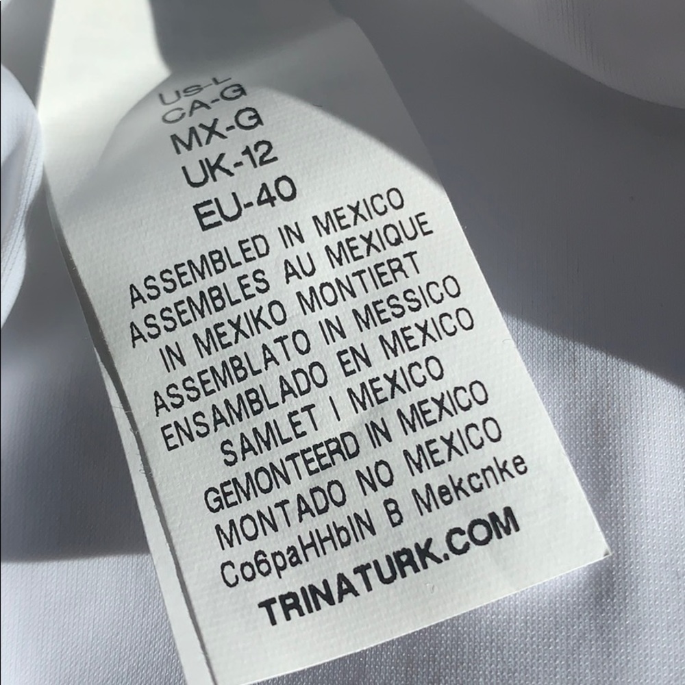 Trina Turk Recreation white color block sports bra - Picture 8 of 8